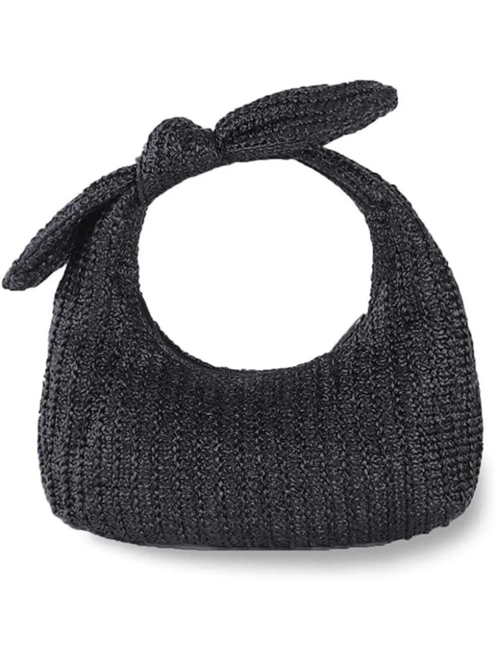 Women’s Black4 Straw Woven Clutch Purse Crossbody Evening Wedding Handbag
